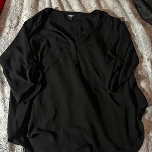 Torrid Classic Black V-Neck Blouse